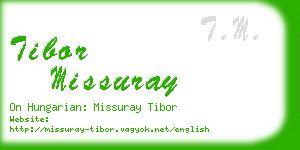 tibor missuray business card